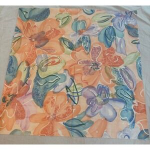 Vintage‎ new Floral abstract 80s 90s look style Fabric 26" x 26" Pastel colors